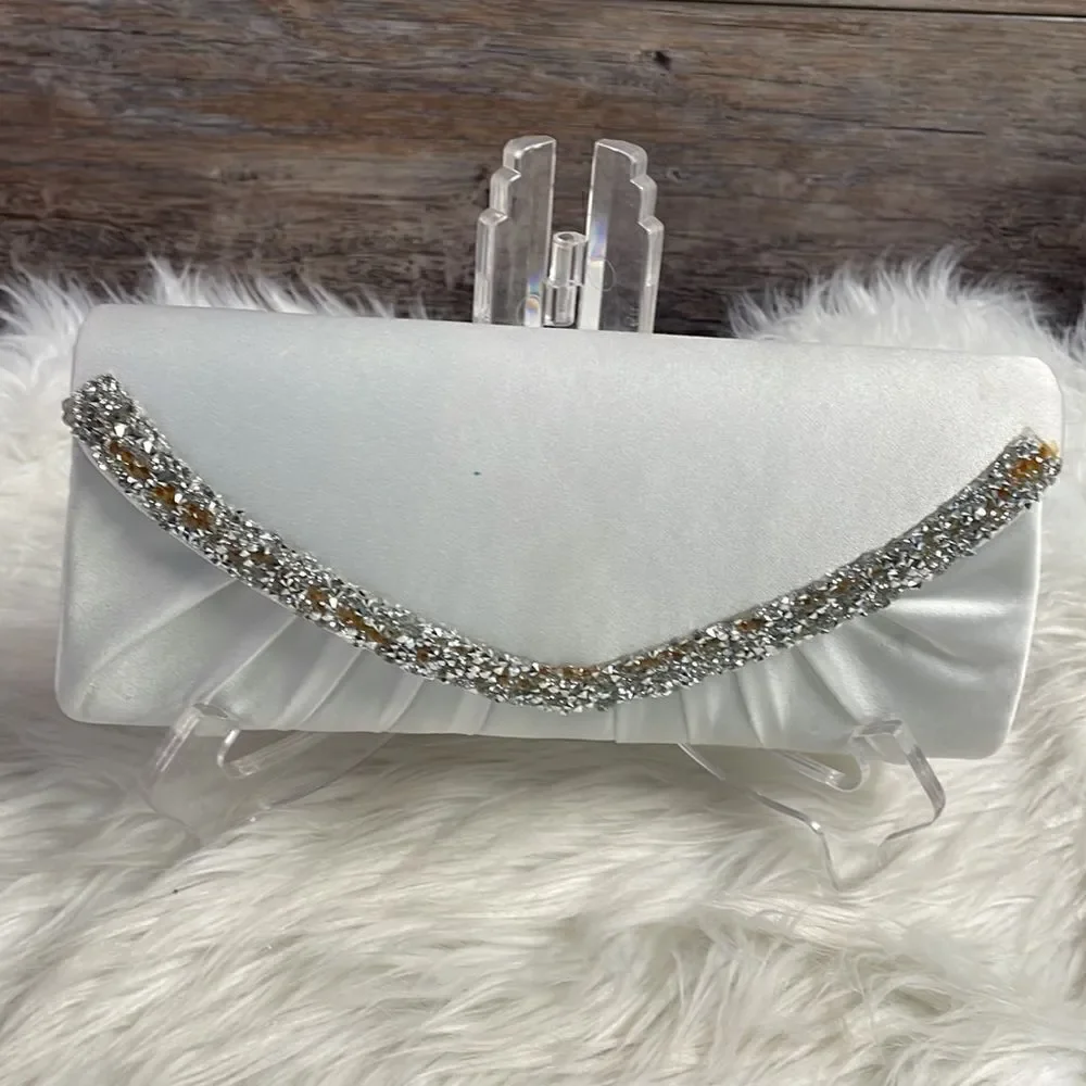 Vintage White Evening Clutch Bag